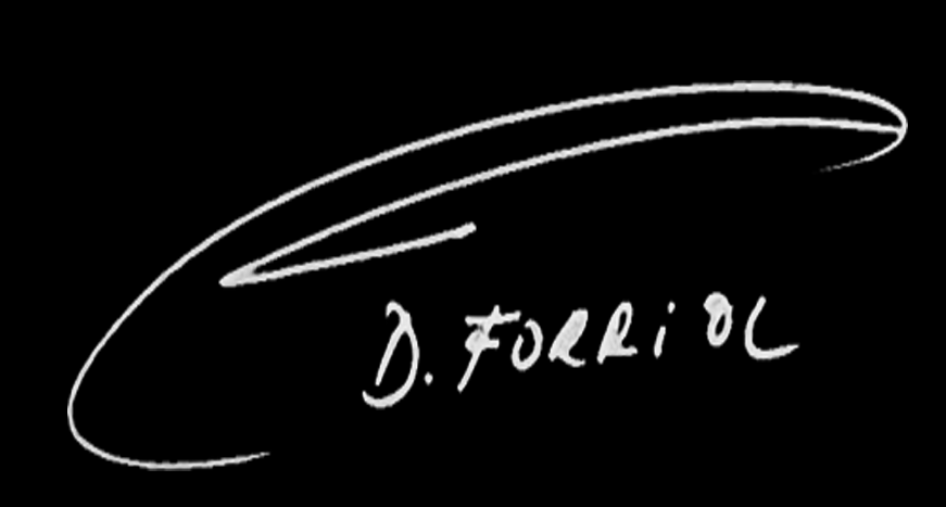 Firma de Diego Forriol, pintor de Cuenca — logotipo de D Forriol