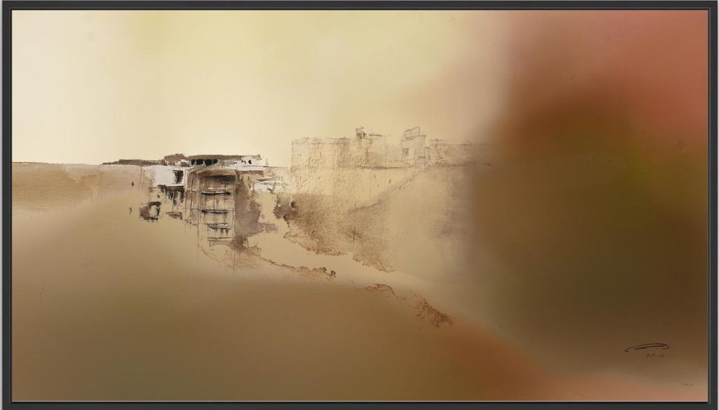 Casas Colgadas de Cuenca – Obra Intervenida a Mano | Serie Limitada de 10 Unidades | Lienzo Panorámico