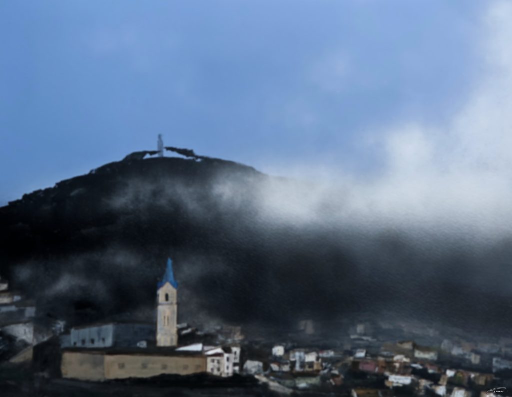 Vista desde Cuenca | Acrílico sobre papel