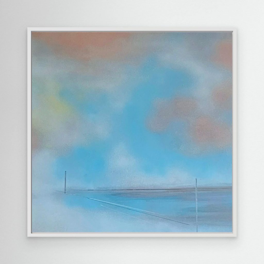 Lienzo "Bruma Marina" | Arte Abstracto Costero en Turquesa