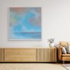 Lienzo Intervenido "Bruma Marina" | Arte Abstracto Costero en Turquesa