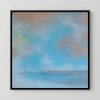 Lienzo Intervenido "Bruma Marina" | Arte Abstracto Costero en Turquesa